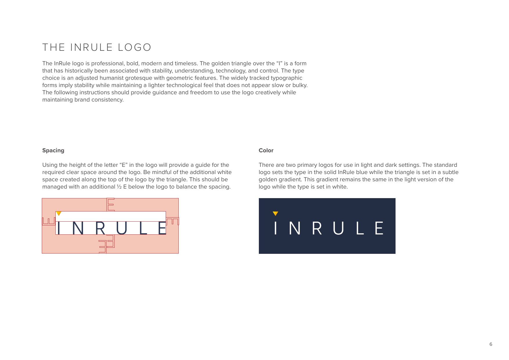 Brand standards: the InRule logo, spacing and color