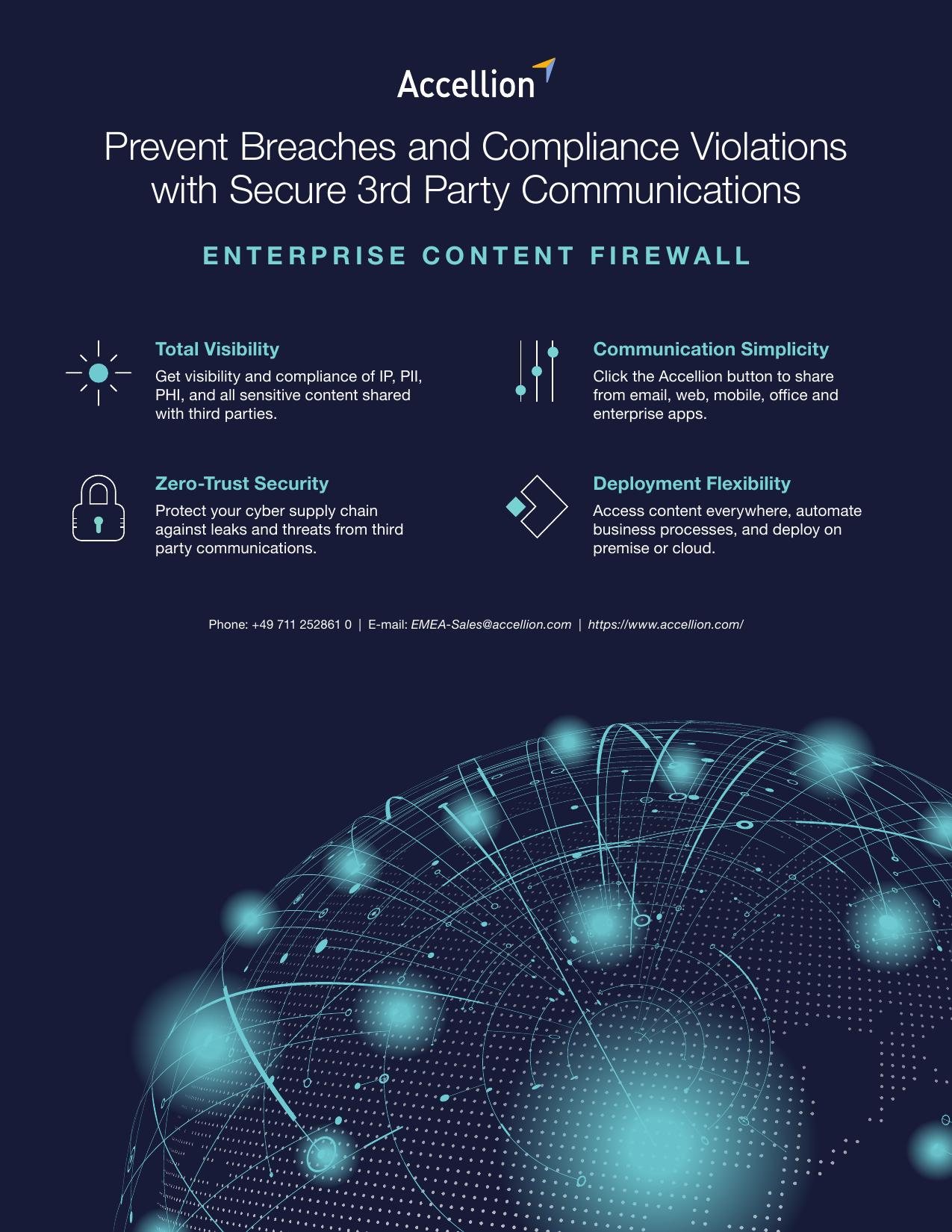 One-page print ad: the Enterprise Content Firewall