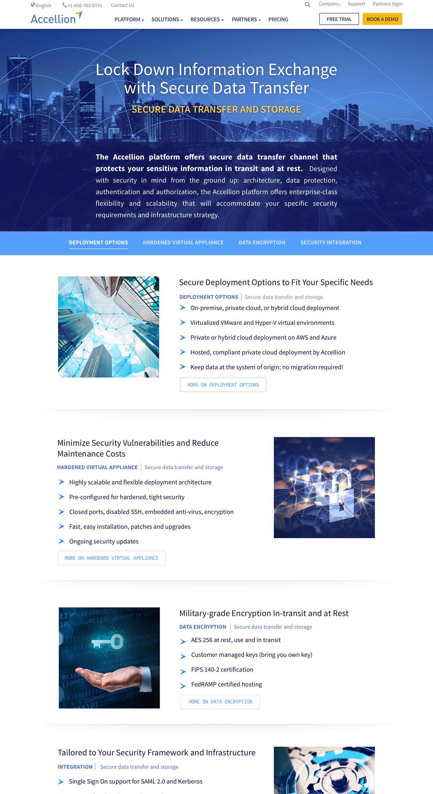 A product page, full page