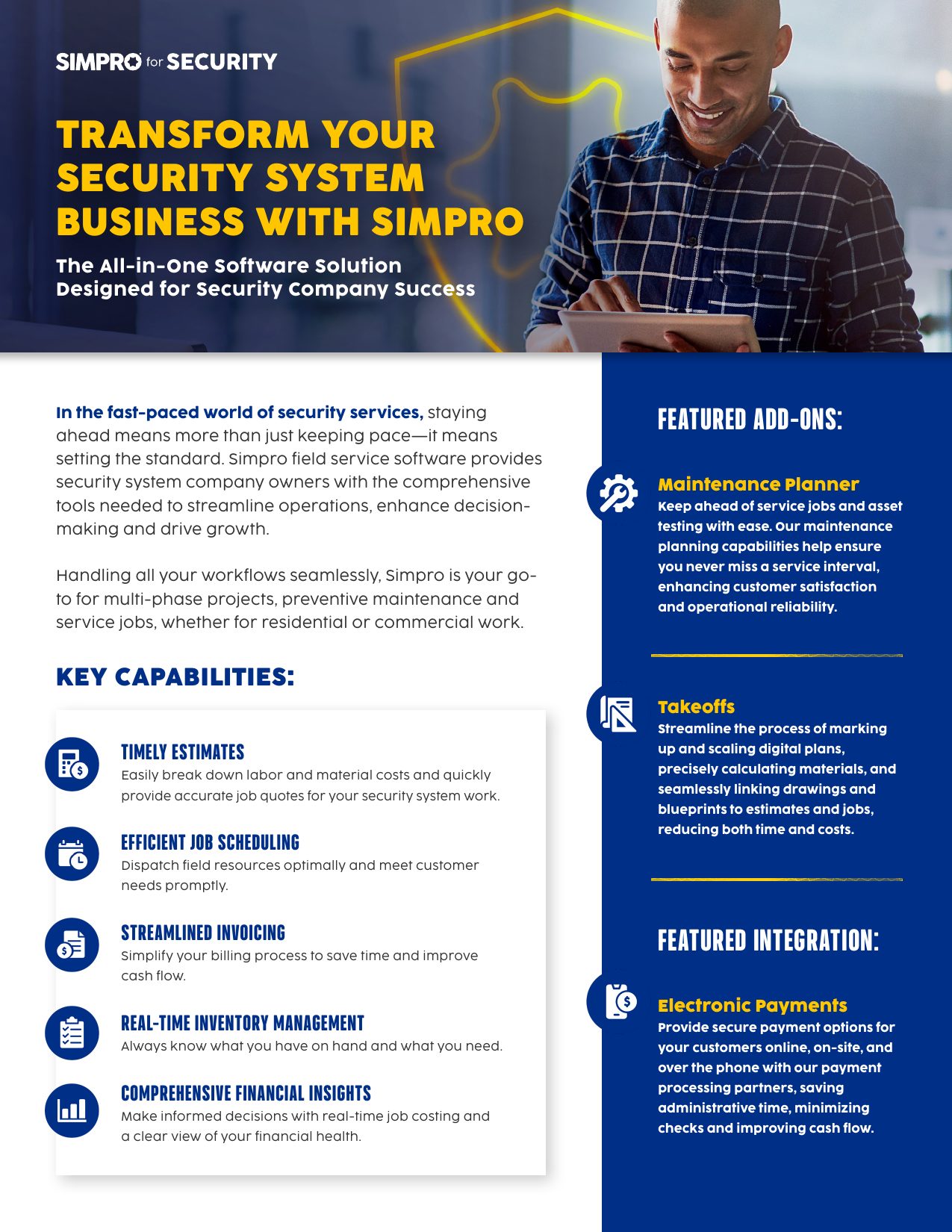 Sales one-pager, front